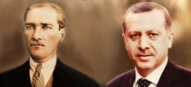 رجب طيب أردوغان و مصطفى كمال أتاتورك