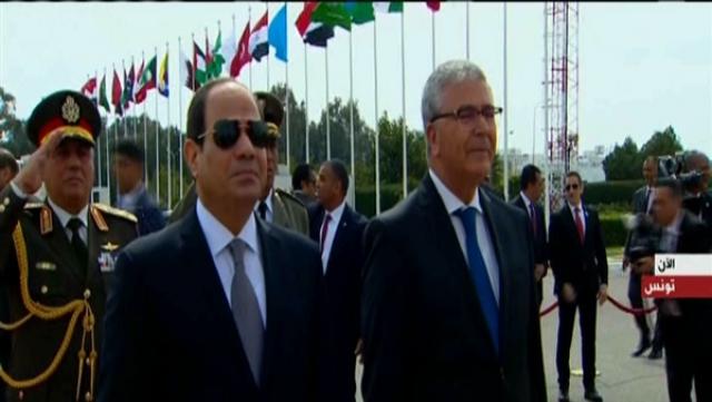 مراسم استقبال رسمية للسيسي بتونس