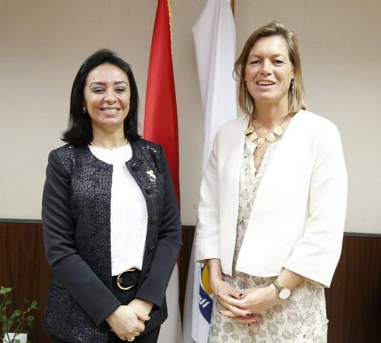 مايا مرسي وسفيرة هولندا 