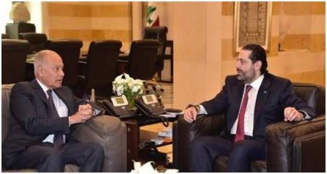  أبو الغيط يلتقى  بالسيد سعد الحريري رئيس وزراء لبنان