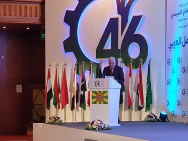 غسان غصن الأمين العام للاتحاد الدولي لنقابات العمال العرب