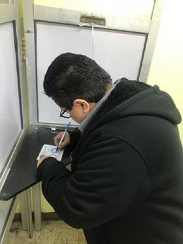 خالد جلال يدلى بصوته فى الاستفتاء على التعديلات الدستورية 