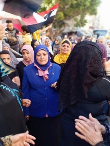 إقبال أهالي شبرا الخيمة على الاستفتاء 