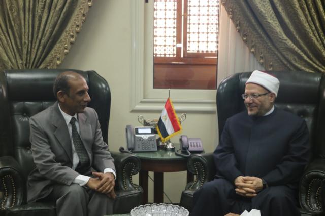 مفتي الجمهورية يستقبل سفير الهند في القاهرة 