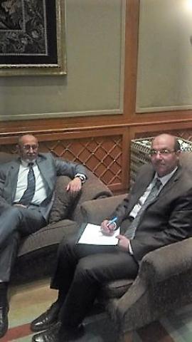 وزير الري بحكومة الوفاق الليبية مع محرر الزمان