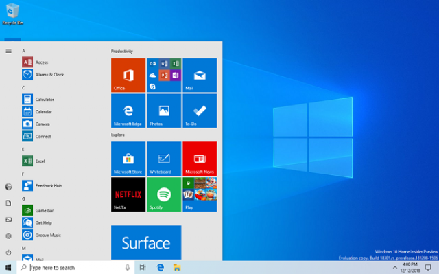 نسخة Windows 10 Insider Preview