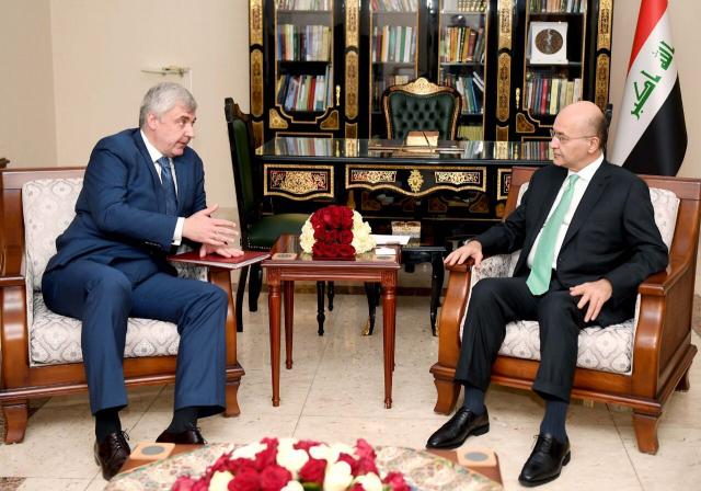  الرئيس العراقي يستقبل سفير جمهورية روسيا مكسيم مكسيموف