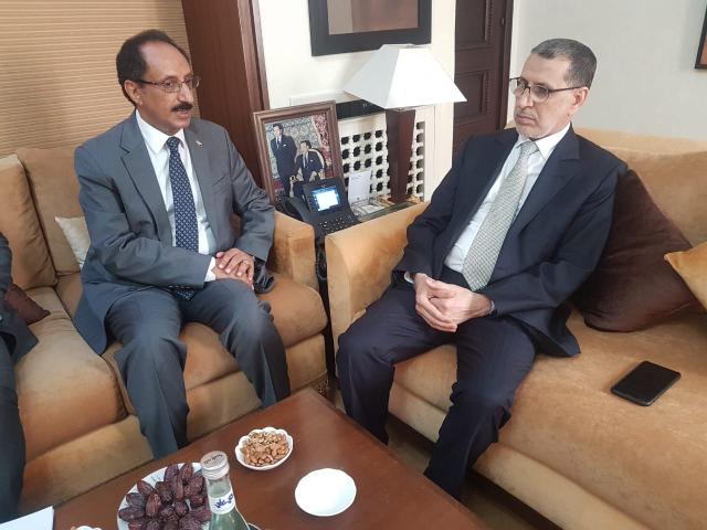  السفير عزالدين الأصبحي يلتقى برئيس الوزراء المغربي
