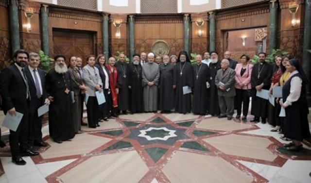 شيخ الأزهر يستقبل اللجنة التنفيذية لمجلس كنائس مصر 