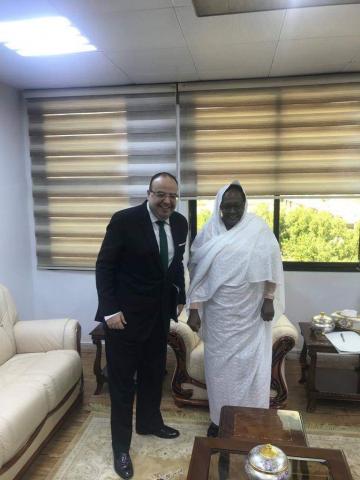 السفير المصري بالخرطوم يلتقي وزيرة الخارجية السودانية 