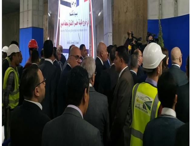رئيس الوزراء يشهد دخول ماكينة الحفر العميق محطة مترو ماسبيرو