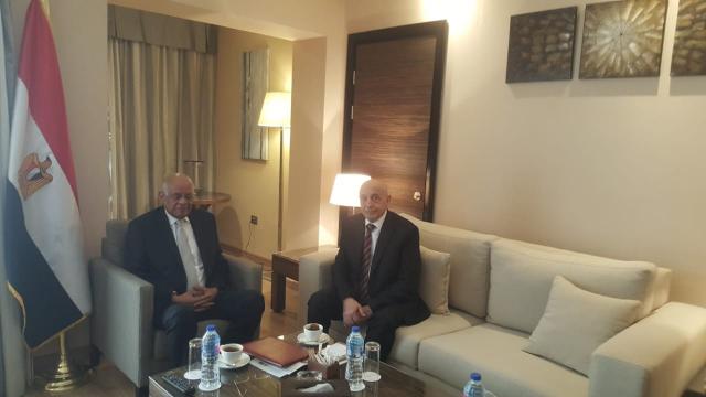 رئيس مجلس النواب يلتقى برئيس مجلس النواب الليبى
