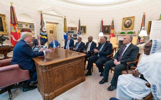 ترامب يجتمع بوزراء الخارجية والري لمصر وإثيوبيا والسودان ضمن مفاوضات ملء وتشغيل سد النهضة 