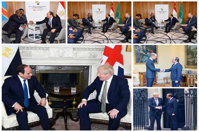 لقاءات الرئيس فى لندن والقمة المصرية البريطانية 