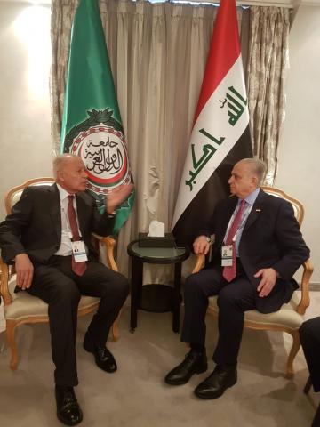 أبو الغيط يلتقي وزير خارجية العراق