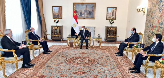 الرئيس عبد الفتاح السيسى ووزير خارجية العراق