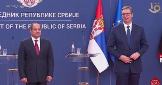 الرئيس السيسي ونظيره الصربي