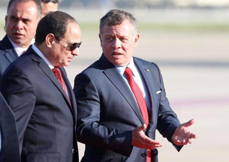 الرئيس السيسي وعاهل الأردن