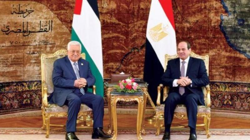 الرئيس السيسي ونظيره الفلسطيني 