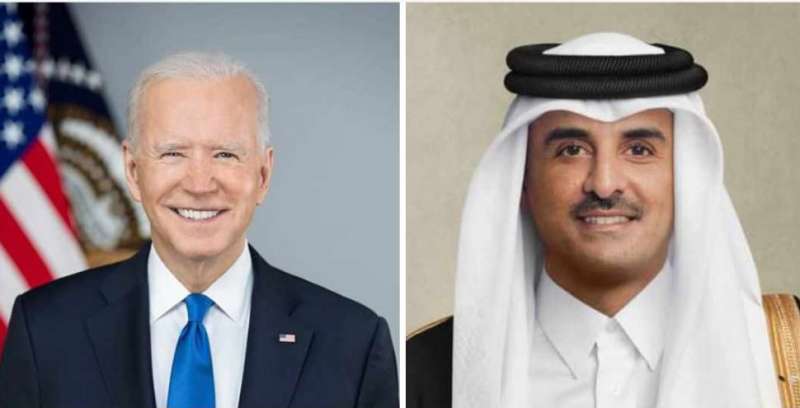 أمير قطر والرئيس الأمريكي 